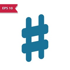 Obraz premium Music Note Icon. Sharp Note