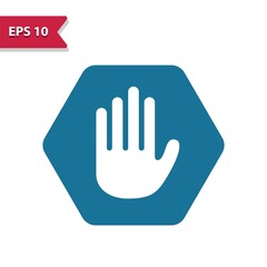 Stop Sign Icon. Restriction