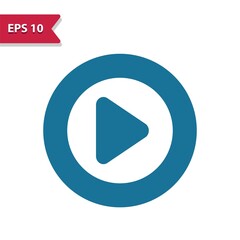Play Button Icon. Multimedia, Video