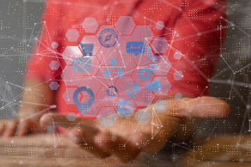 Protect Cloud Information Data Concept..