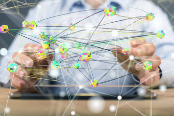 conference Digital Network and data concept 3d