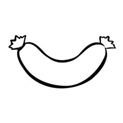 symbol Sausage, sausage appetizer for beer, vector illustration