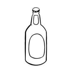 Bottle   dark beer vector illustration