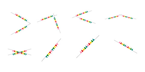 hanging flag on white background