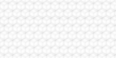 Obraz na płótnie Canvas Abstract background with white fabric texture pattern in design . Honeycomb shape white Background, polygon white background, light and shadow on white paper background. in abstract design .