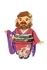 japanese bear with a flower