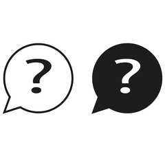 Question icon set. Chat question icon.  sign vector illustration.