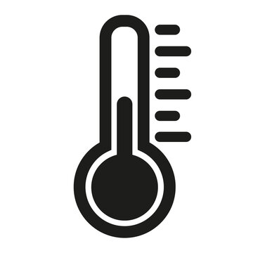 Thermometer flat design icon on white background. Celsius and Fahrenheit. vector illustration