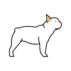 french bulldog dog color icon vector illustration