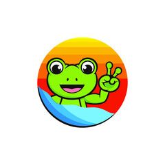 cute cartoon frog