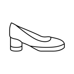 shoe female line icon vector illustration