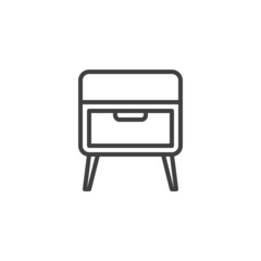 Bedside table line icon