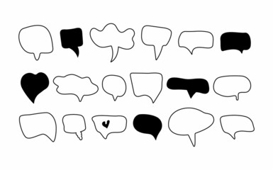 Hand drawn style illustration. Vector social media on a white isolated background