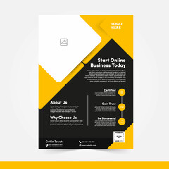 Corporate business flyer poster pamphlet brochure cover template design on a4 paper size. For marketing, business proposal, promotion, advertise, publication, cover page