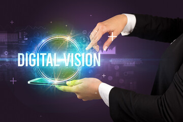 Close-up of a touchscreen, new tech concept