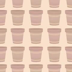 cute spring gardening pattern for kids - flower pot 