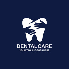 Dental care logo design vector illustration. Dental logo. Orthodontic logo