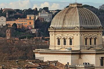 Fototapeta premium Skyline di Roma dalla Terrazza Caffarelli al Campidoglio