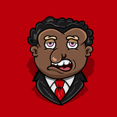 Vector Illustration Mascot cartoon character of The Old Man Professor Character Cartoon. Clip Art Vector. Suitable for Brand, Label, Logo, Sticker, t-shirt Design and other Product.