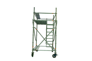 scaffolding, white background, used in construction.
