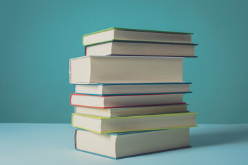 Collection of books on a table