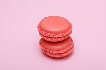 ピンクのマカロン