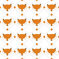 seamless pattern with fox