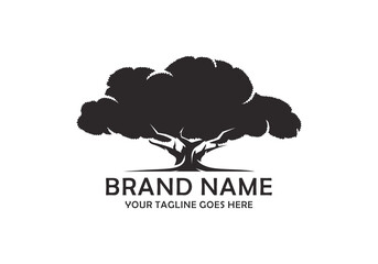 Oak tree logo design vector illustration