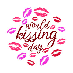 International kissing day vector background