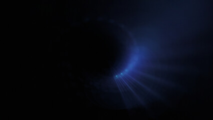 Bright abstract background with leaks. Blurred lighting tunnel. Magic portal. Vivid sphere lens