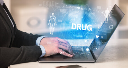 Doctor working a health check