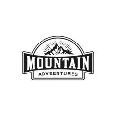 Obraz premium Vintage Mountain logo