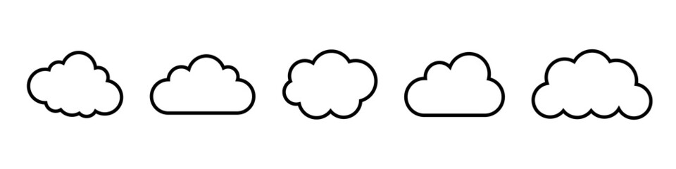 Cloud icon set simple design