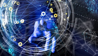 conference Digital Network and data concept 3d