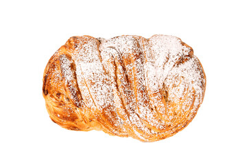 buns and pies on a white background