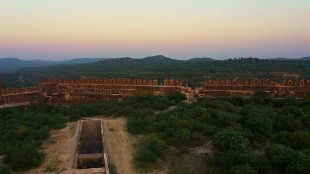 Aerial view of an ancient fort, Qilla Rohtas,Pakistan 