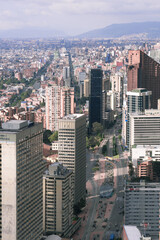 Fototapeta na wymiar Bogota city skyline, View of the international center