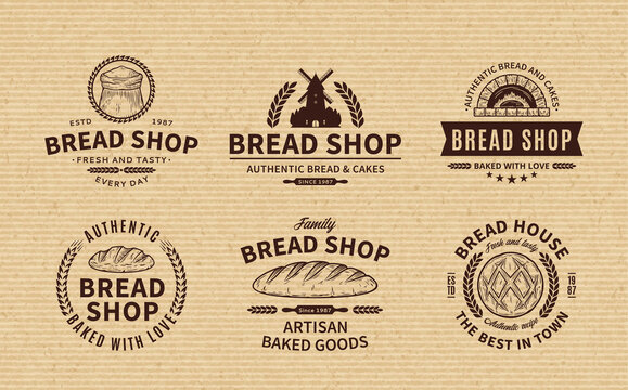 Bakery and bread logo, icons and design elements