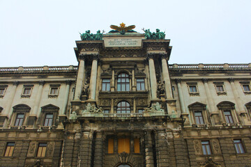 Vienna. Austria. . Neue Burg Wing in Hofburg Palace.