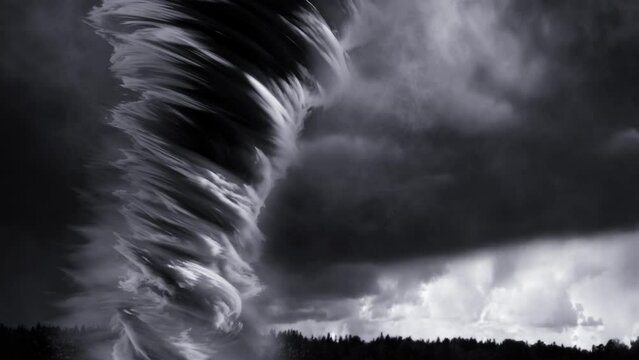 View of a large tornado
