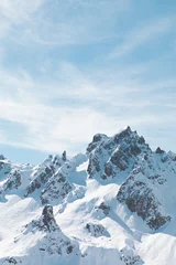 Keuken foto achterwand Mont Blanc Berg van La Saulire in Courchevel, Frankrijk