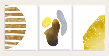 abstract organic colorful shapes vector background set