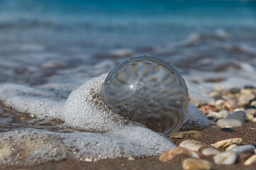 glass on the beach