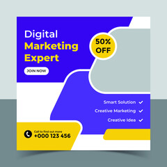 Creative Idea Digital Marketing Agency Template,advertising design,Digital marketing agency social media post template and Instagram post banner
