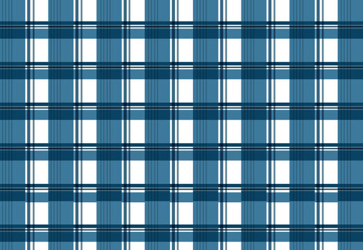 Dark Blue Plaid Fabric Seamless Pattern