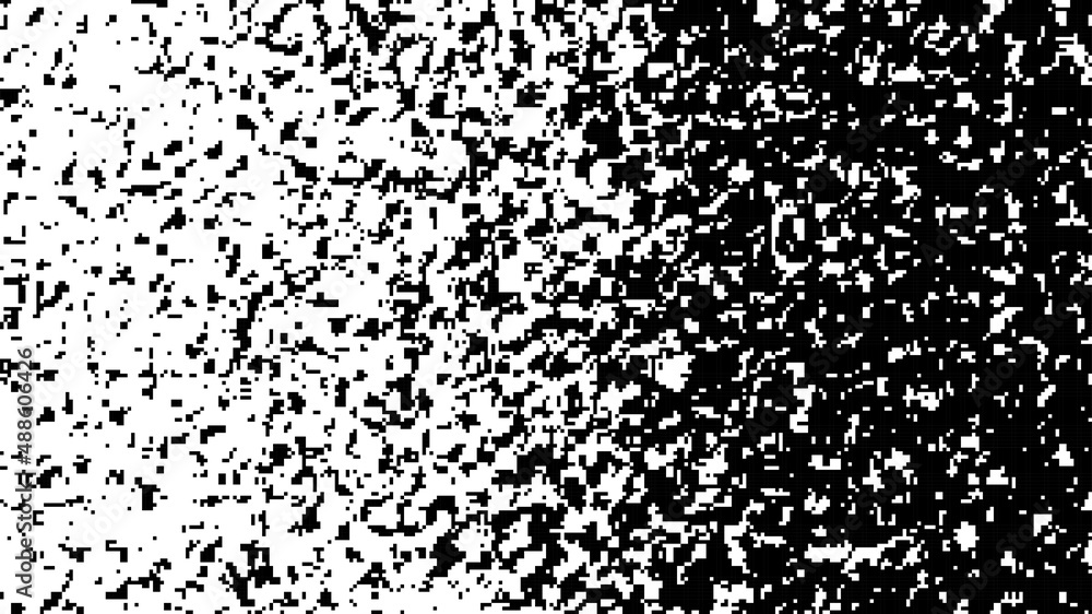 Poster random falling squares different size. pixels gradient background. abstract mosaic on white backgrou