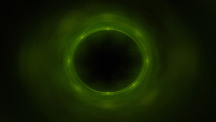 Bright abstract background with leaks. Blurred lighting tunnel. Magic portal. Vivid sphere lens
