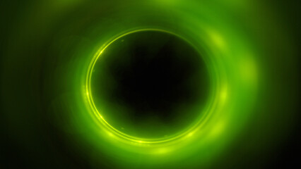 Bright abstract background with leaks. Blurred lighting tunnel. Magic portal. Vivid sphere lens
