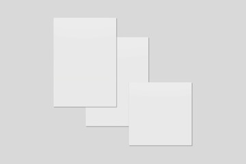 Fototapeta premium Blank paper for mockup. 3D Render. 