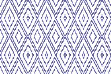 Papier Peint photo Pantone 2022 very peri Color of year 2022 very peri background. Geometric seamless pattern with violet pixel art rhombus on white background. Abstract diamond vector pattern. Simple vector illustration. Zigzag design